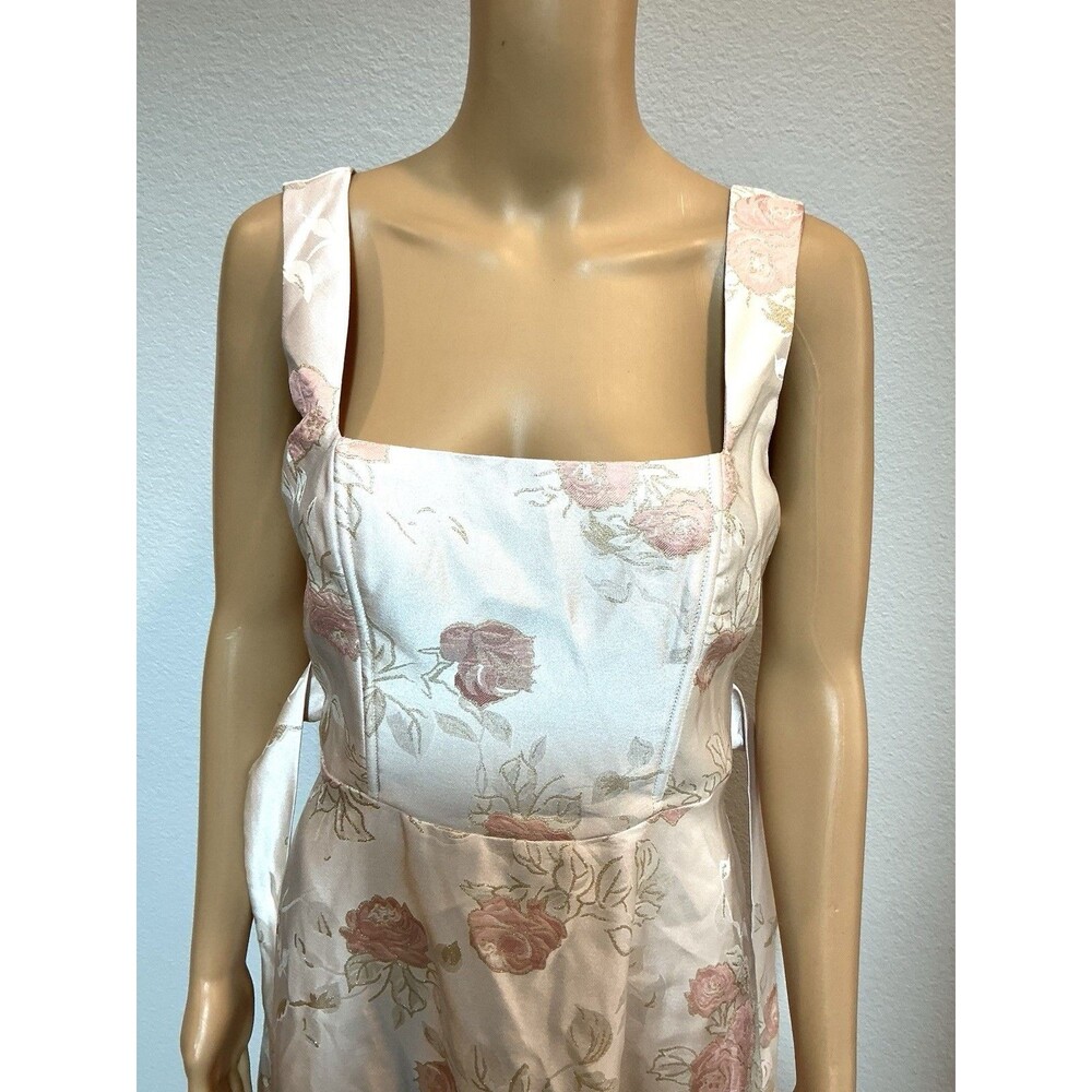 Petal & Pup Zaria Pink Floral Brocade Midi Dress - Size Large - NWOT $159 - Picture 6 of 16